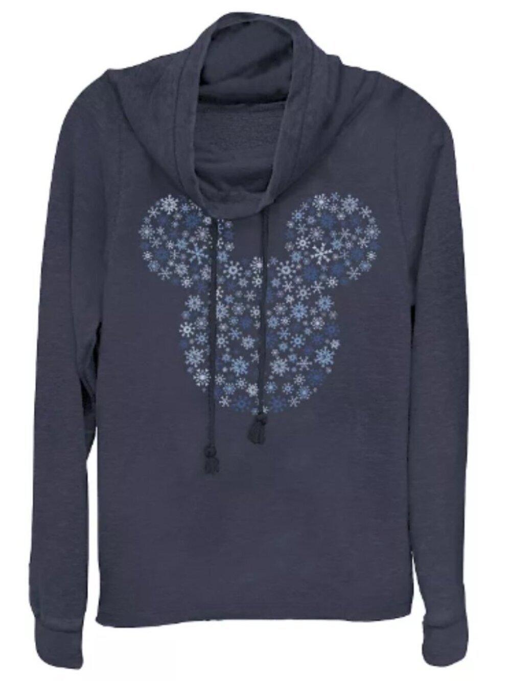 Disney Mickey Mouse Snowflake Cowlneck Lightweight Long Sleeve